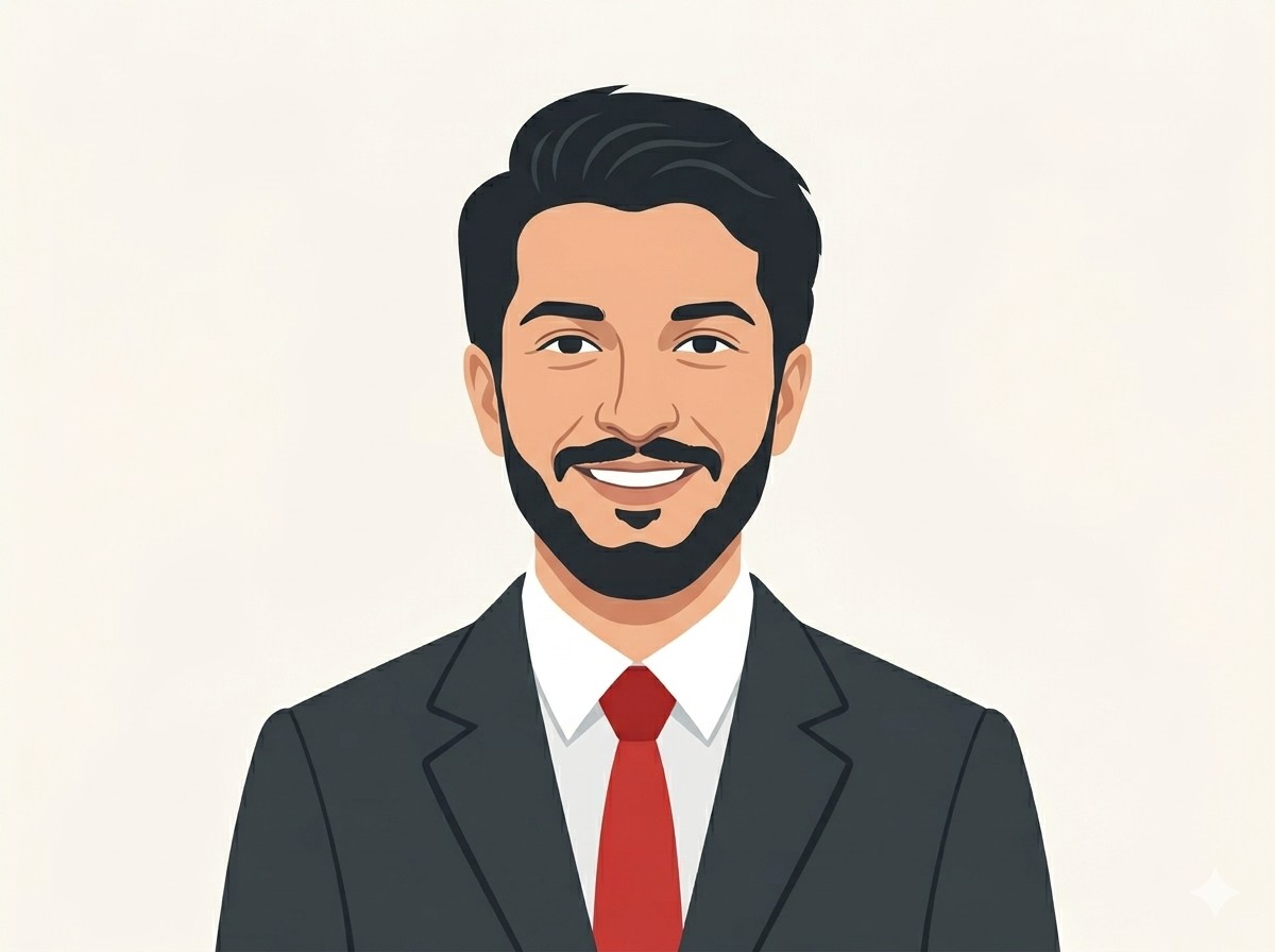 a picture of Sandeep smiling